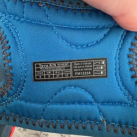 Teva Sandals Baby Toddler Blue Grey Size 6 Summer Outdoor - Picture 11 of 11